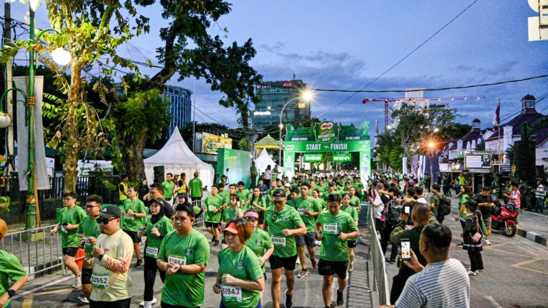 Road to MILO ACTIV Indonesia Race 2025 digelar di Lapangan Benteng Medan, Minggu (20/7/2025) diikuti 4.200 pelari. (istimewa)