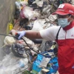Suku Dinas Lingkungan Hidup Jakarta Barat bersama Palang Merah Indonesia (PMI) menggencarkan penggunaan teknologi ramah lingkungan untuk hilangkan bau menyengat di Tempat Pembuangan Sementara (TPS) RW 02, Kampung Randu, Duri Kosambi, Cengkareng, Jumat (18/7/2025) [Suara.com/ANTARA/HO-Pemkot Jakbar]
