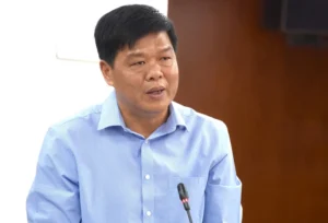 Thiếu tướng Nguyễn Thanh Hưởng - phó giám đốc Công an TP.HCM - nói về vụ cháy cư xá Độc Lập - Ảnh: CHÂU TUẤN