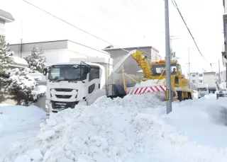 The 2024 partnership snow removal program, which had the second-lowest number of implementations in the past 10 years = February 2025 (provided by Sapporo City)