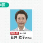 参院選岐阜選挙区で初当選した若井敦子氏