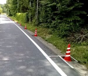 側溝のふたが盗まれた現場（写真提供：豊田市）