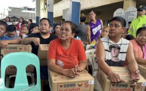 FOOD AID. Food assistance is provided to families affected by a series of weather disturbances at Barangay Poro Evacuation Center in San Fernando City, La Union on July 27, 2025. DSWD Secretary Rex Gatchalian on Monday (July 28, 2025) said they are focusing their efforts on providing immediate food assistance to families and individuals affected by the series of weather disturbances in several regions in the country. (Photo courtesy of DSWD)
