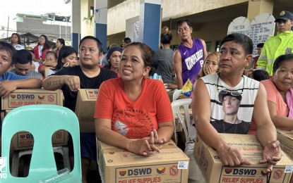 FOOD AID. Food assistance is provided to families affected by a series of weather disturbances at Barangay Poro Evacuation Center in San Fernando City, La Union on July 27, 2025. DSWD Secretary Rex Gatchalian on Monday (July 28, 2025) said they are focusing their efforts on providing immediate food assistance to families and individuals affected by the series of weather disturbances in several regions in the country. (Photo courtesy of DSWD)