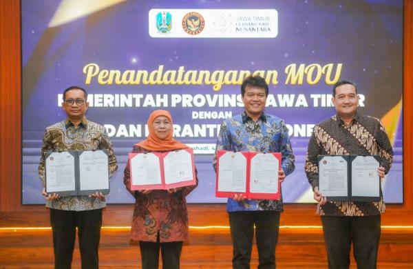 Jatim Bangun Instalasi Karantina Terpadu Pertama di Indonesia, Khofifah Teken MoU Badan Karantina
