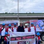 SEND OFF. INEC team goes to Pangasinan on July 27, 2025 to augment power restoration. They will be deployed in Bani, Pangasinan for a week. (Photo courtesy of INEC)