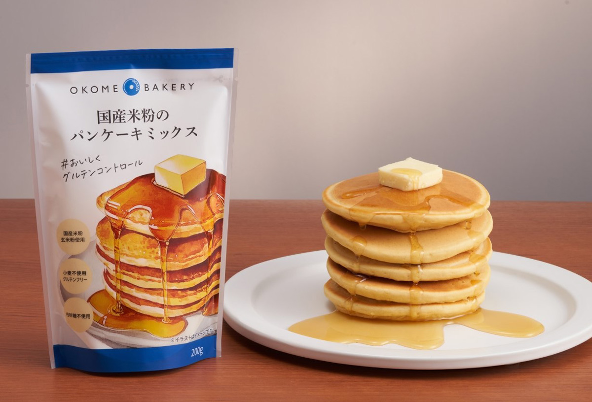 「国産米粉のパンケーキミックス」