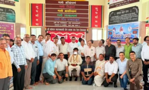 काचीगुड़ा स्थित श्री पूनमचंद गांधी जैन स्थानक में आयोजित चातुर्मासिक धर्म सभा का दृश्य।