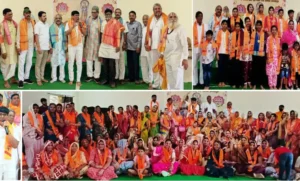 घटकेसर स्थित श्रीनिधि रिसॉर्ट में तेलंगाना वैष्णव समाज द्वारा आयोजित ग्यारहवें वार्षिकोत्सव व सावन की सैर का दृश्य।