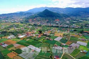 A bird’s eye view of residential and farming areas in Lam Dong Province – PHOTO: VNA