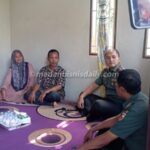 Dandim 0203 Langkat Letkol Inf Medwin Sangkakala SSos MHan.tiba di kediaman Ahmad Zaini, tukang bakso yang anaknya lulus Catar Akmil 2025.