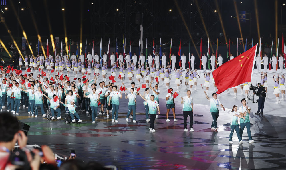 Athleten der chinesischen Delegation