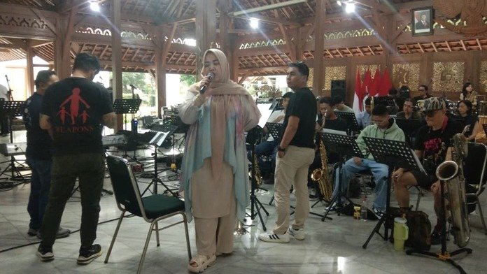 Konser Merah Putih akan menampilkan 24 lagu perjuangan dan lagu daerah, seluruhnya dibawakan musisi Bandung dalam format Big Band Jazz. (Diwan Sapta Nurmawan/Radar Bandung)