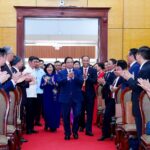 Thủ tướng Chính phủ Phạm Minh Chính tại Đại hội đại biểu Đảng bộ phường Tây Hồ lần thứ nhất, nhiệm kỳ 2025-2030. Ảnh: Viết Thành