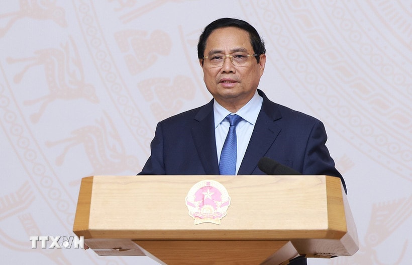 Thủ tướng Phạm Minh Chính chủ trì họp Ban Chỉ đạo quốc gia về hội nhập quốc tế. (Ảnh: Dương Giang/TTXVN)
