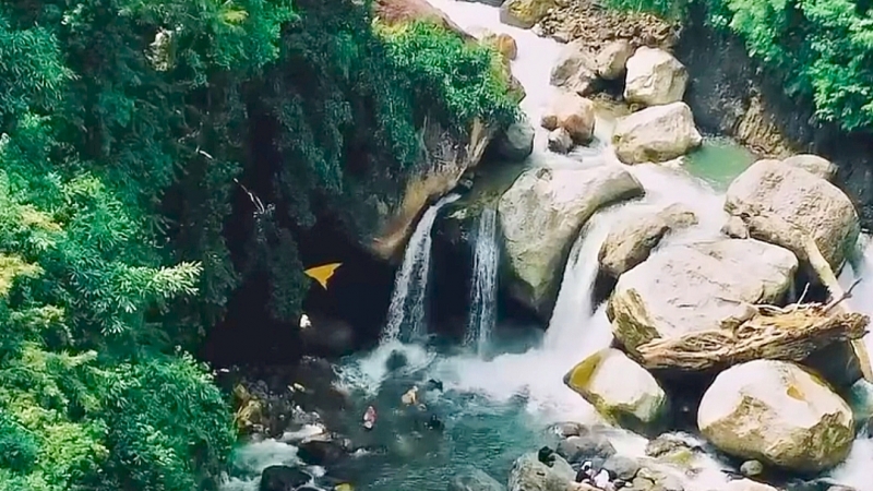 Salah satu wisata air Sigitan, Sipiongot, Padang Lawas Utara. (dok/disbudparpaluta)