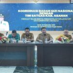 Pemkab Asahan bersama BGN dan Tim Satgas Kabupaten menggelar rapat koordinasi percepatan Program Makan Gizi Gratis. (istimewa)