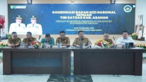 Pemkab Asahan bersama BGN dan Tim Satgas Kabupaten menggelar rapat koordinasi percepatan Program Makan Gizi Gratis. (istimewa)