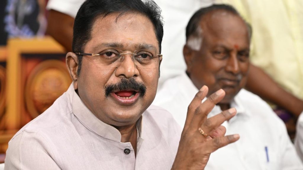 TTV Dinakaran breaks ties with NDA ahead of Tamil Nadu assembly elections.