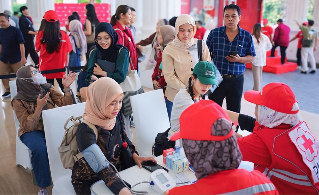 Cek kesehatan dilakukan dilakukan oleh Pasukan bodrex Merah Putih Beraksi 2025. (ist)
