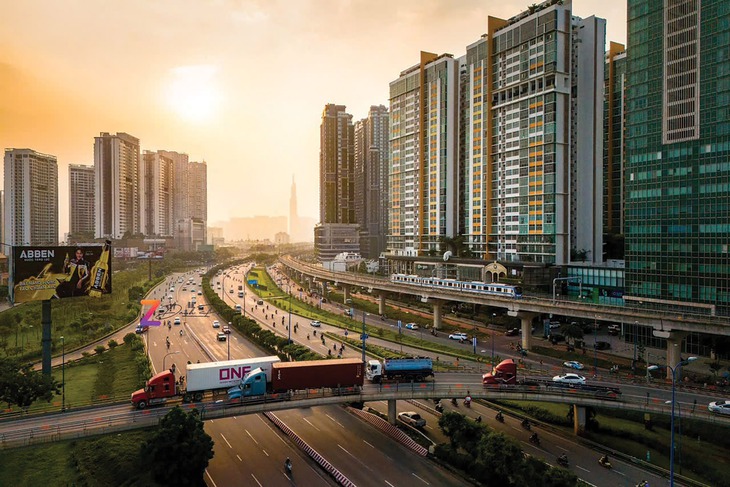 Hệ thống giao thông ở TP.HCM. Ảnh: Nam Phong