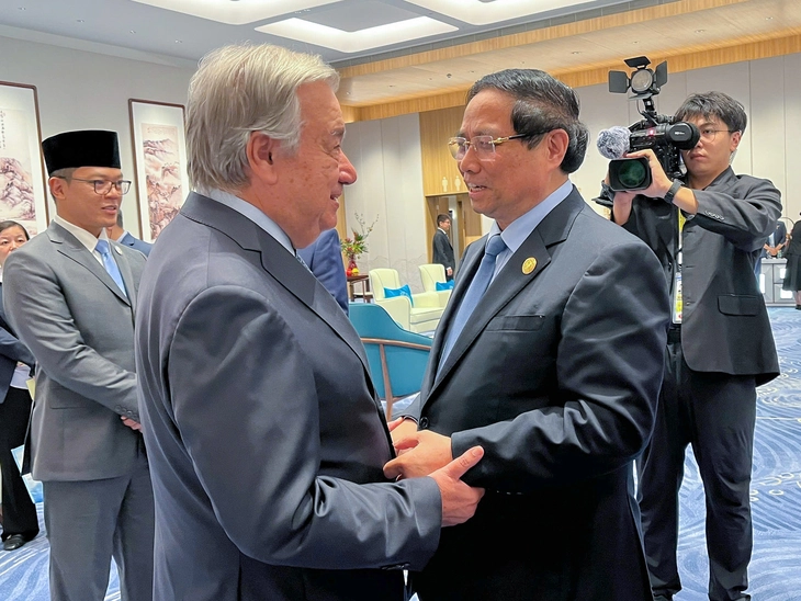 Premierminister Pham Minh Chinh trifft UN-Generalsekretär Antonio Guterres