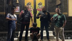 Polresta Bandung melakukan penangkapan terhadap pelaku kekerasan seksual di Cimaung. (eko sutrisno/radar bandung)