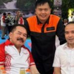 Jaksa Agung ST Burhanuddin dan Ketua DPRD Deli Serdang Zakky Shahri saat Turnamen Menembak Jaksa Agung. (istimewa)