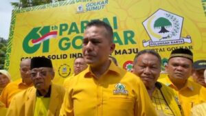 Ketua DPD Partai Golkar Sumut Musa Rajekshah di HUT ke-61 Partai Golkar. (istimewa)
