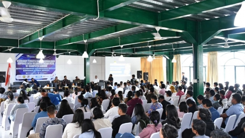 Workshop Percepatan Operasionalisasi Koperasi Desa Merah Putih (KDMP) bagi 134 pengurus di Kabupaten Samosir. (istimewa)