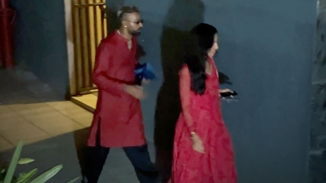 Hardik Pandya and Mahika Sharma seen together on Diwali.