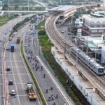 Metro số 1 đoạn trên cao qua TP Thủ Đức - Ảnh: CHÂU TUẤN