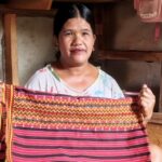 WOVEN CULTURE. This traditional Kalinga woven fabric, used as a wrap-around skirt, is produced by local weavers in Lubuagan who continue to preserve the Cordillera’s rich weaving heritage. NCIP-Cordillera Director, lawyer Roland Calde, said Thursday (Oct. 9, 2025) that indigenous traditions are so alive, with more children becoming appreciative of their culture. (PNA photo by Liza T. Agoot)