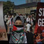 Demo mengutuk genosida yang dilakukan Israel terhadap warga Gaza Palestina terjadi di Jakarta dan di berbagai belahan dunia lainnya (Foto: Istimewa)