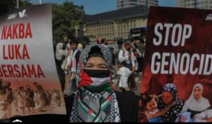 Demo mengutuk genosida yang dilakukan Israel terhadap warga Gaza Palestina terjadi di Jakarta dan di berbagai belahan dunia lainnya (Foto: Istimewa)