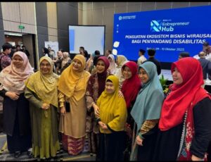 Perkumpulan Orang Tua Anak Disabilitas Indonesia (Portadin) berkolaborasi dengan Kementerian UMKM Republik Indonesia menggelar agenda Entrepreneur Hub dengan tema Penguatan Ekosistem Bisnis Wirausaha Bagi Penyandang Disabilitas, bertempat Ibis Hotel, Jatibening, Kota Bekasi mulai Kamis sampai Jum’at (09-10/10/2025).