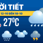 Dự báo thời tiết từ 12 đến 18-10: Nhiều nơi mưa to