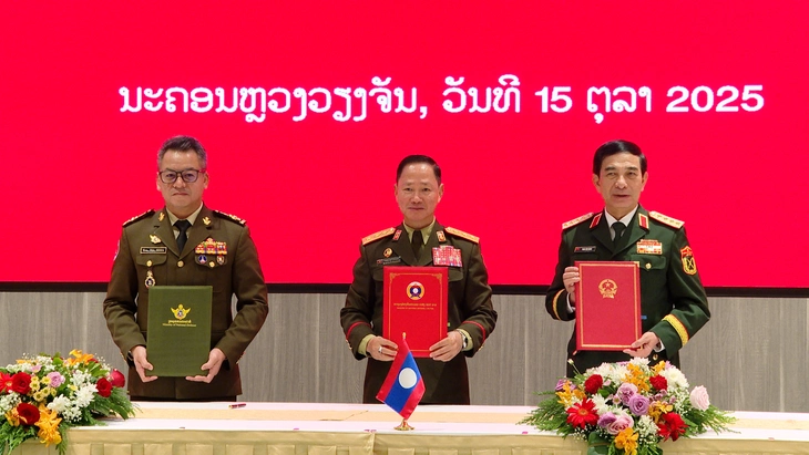 Les ministres de la Défense du Vietnam, du Laos et du Cambodge se rencontrent, assistent à un exercice conjoint - Image 6