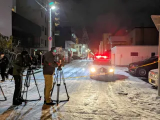 Zona cercana al lugar donde un hombre fue apuñalado en el abdomen por una persona desconocida en Miyanosato 7-6, barrio de Toyohira, Sapporo