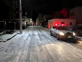 Zona cercana al lugar donde un hombre fue apuñalado en el abdomen por una persona desconocida en Miyanosato 7-6, barrio de Toyohira, Sapporo