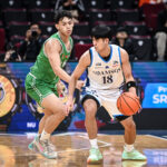 UAAP Season 88. November 19, 2025. Matt Erolon of the Adamson Soaring Falcons against JC Macalalag of La Salle. (Photo: UAAP)
