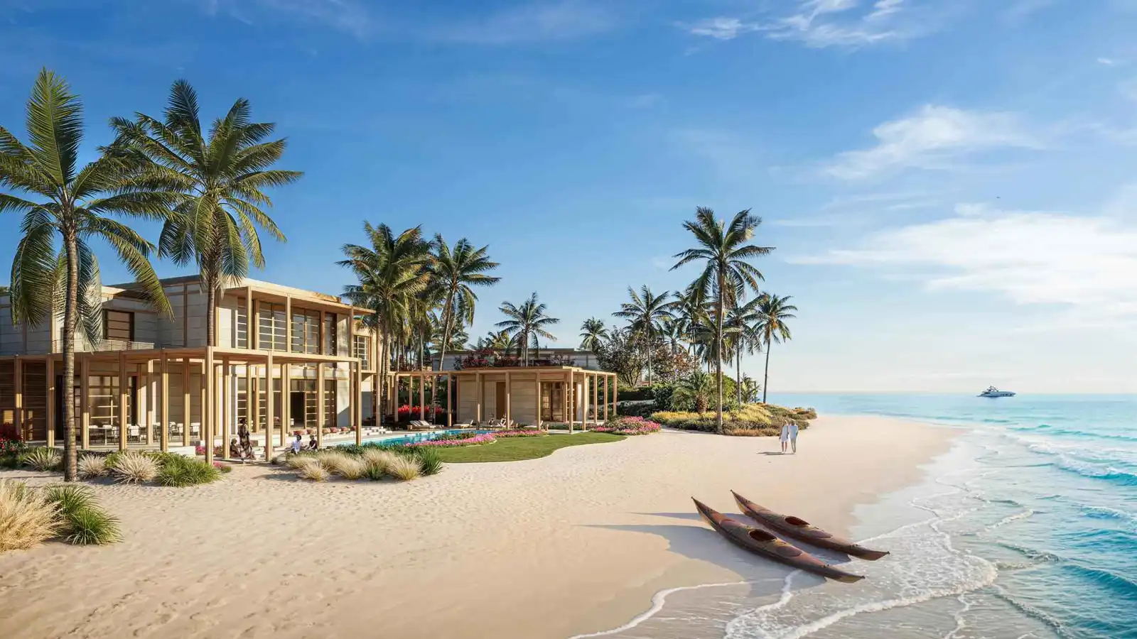 صورة توضيحية لمشروع جزيرة لاحق آيلاند على ساحل البحر الأحمر في السعودية