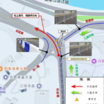 北区路一号桥路口公交乘车点示意图。 警方供图