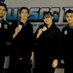 Empat atlet pencak silat Universitas Wijaya Putra Surabaya sukses naik podium pada Kejurnas UNESA 2025, menunjukkan mental juang dan teknik mumpuni di level nasional. Foto Surabaya.iNews.id/ist