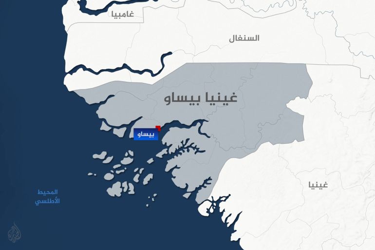 Custom design map of Guinea-Bissau