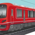 箱根登山電車に導入される新型車両「４０００形」の外観イメージ（小田急箱根提供）