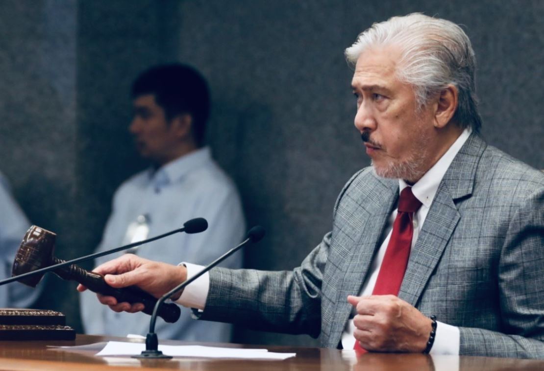Senate Pres. Vicente Sotto III said a 2026 reenacted budget for a week is possible. (Photo from PNA)
