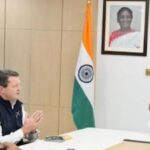 Union Minister of Civil Aviation Ram Mohan Naidu Kinjarapu with IndiGo CEO Pieter Elbers at the ministry on Tuesday. (@RamMNK/X)