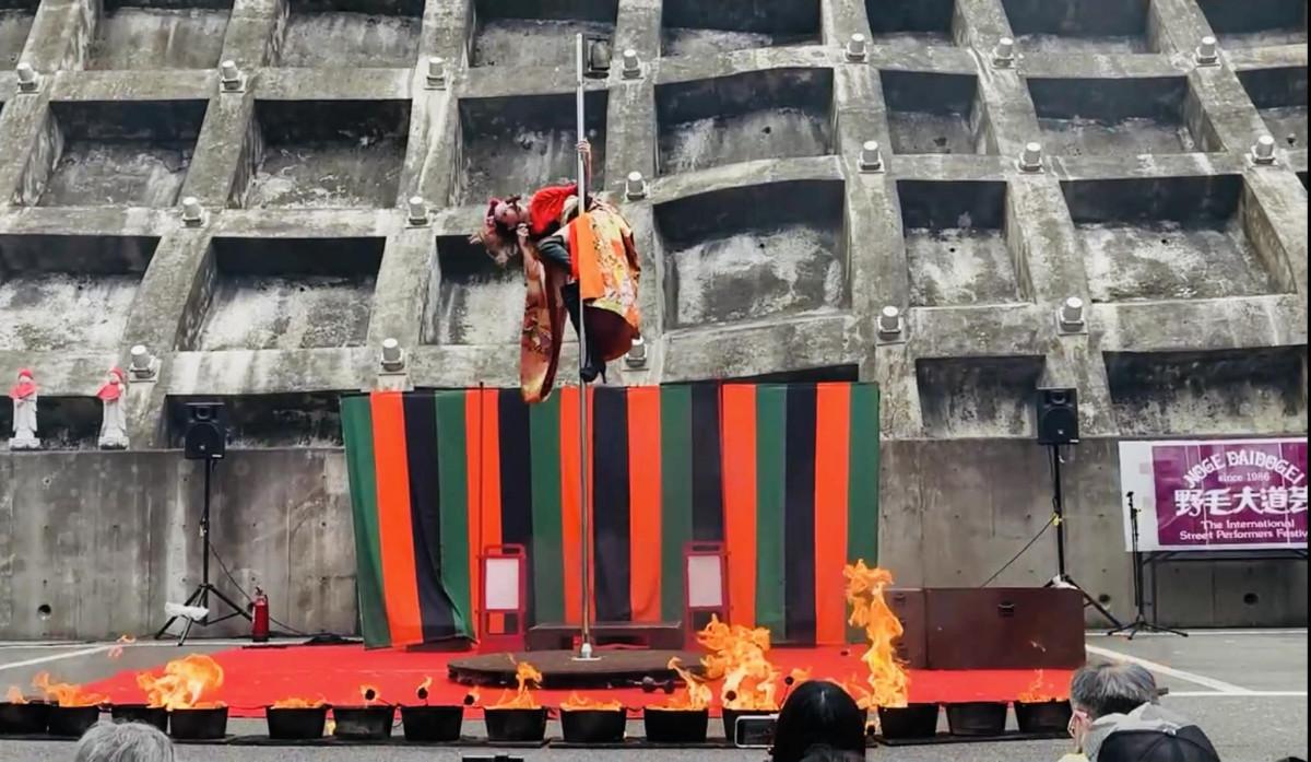 Meriko-san, scheduled performer for the 51st Noge Street Performance Art Festival