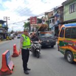 Personel Ditlantas Polda Sumut sudah turun ke jalan mengantisipasi lonjakan volume kendaraan pada puncak libur nataru. (istimewa)